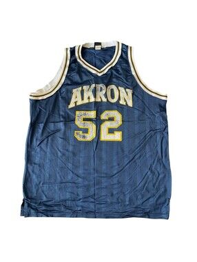 Vintage 90s Wilson NCAA Akron Zips Basketball Jersey Navy Mens XL